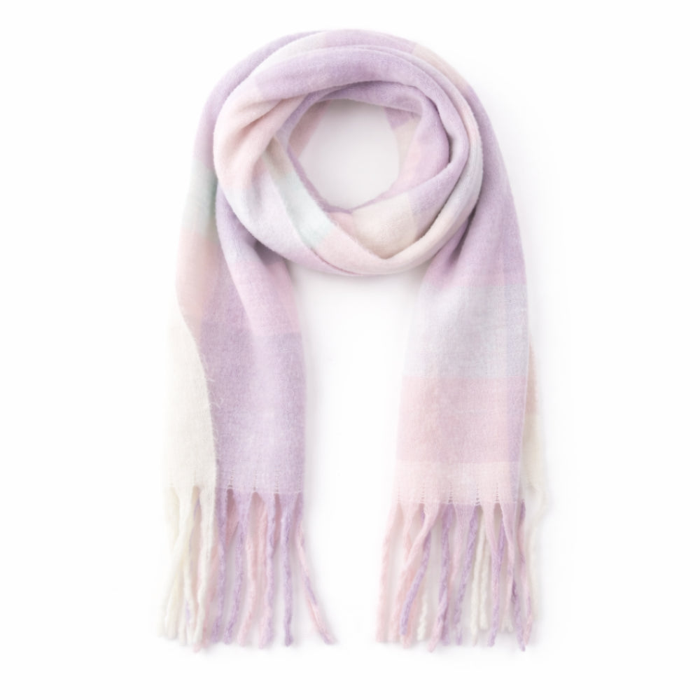 K&Co. Petal Series Chunky Scarf - LILAC CHECK